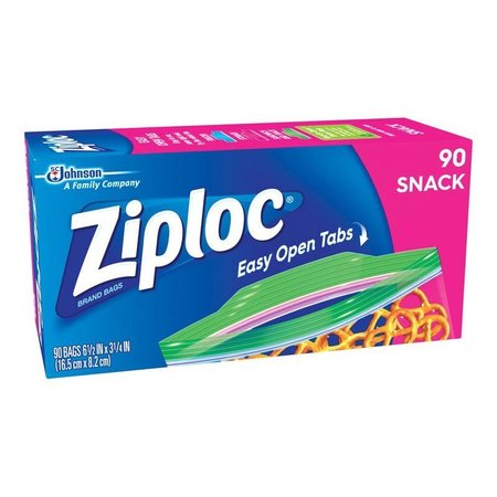 SCRUBBING BUBBLES Ziploc Clear Snack Bag 90 pk 71143